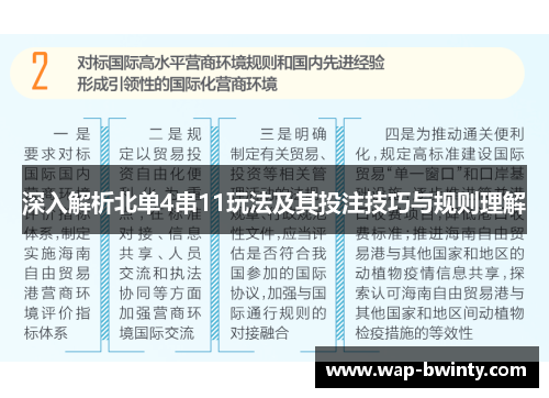 深入解析北单4串11玩法及其投注技巧与规则理解